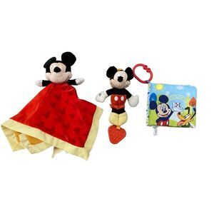 Lot Of Mickey Mouse Baby Blanket Toys Mobile Attachments Plush Collectible Stuff